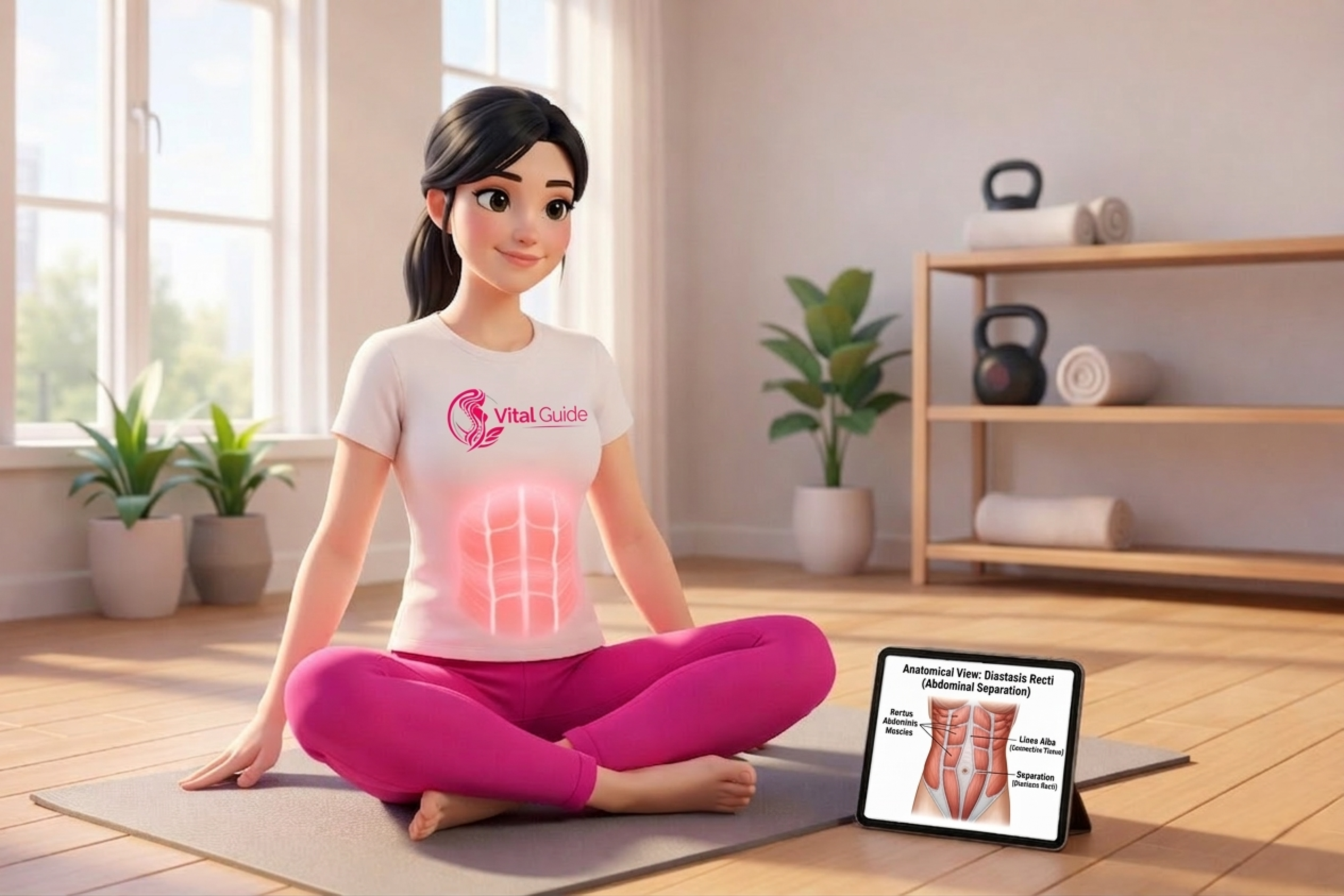 تمارين الانفصال العضلي بعد الولادة: دليلك الكامل للتشخيص والتعافي المنزلي