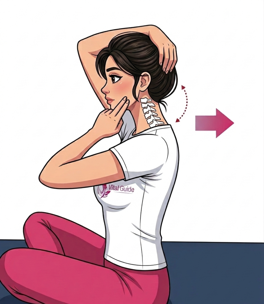 تمرين إطالة العضلة تحت القذالية لعلاج آلام الرقبة — Suboccipital Stretch علاج آلام الرقبة بسبب الموبايل: 5 تمارين طبيعية تُنهي الرقبة النصية نهائياً