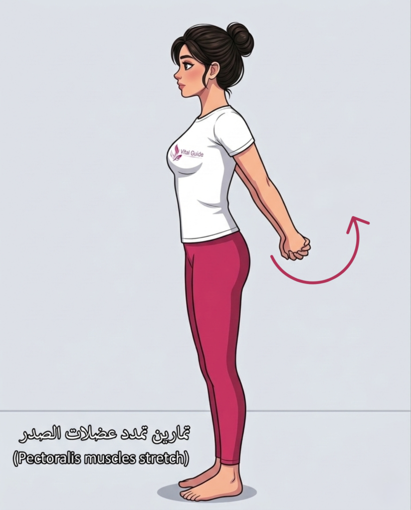 تمارين فتح الصدر لتحسين وضعية الأكتاف وعلاج آلام الرقبة — Pectoralis Stretch علاج الأبهر في المنزل: 5 خطوات بسيطة تغنيكِ عن المسكنات