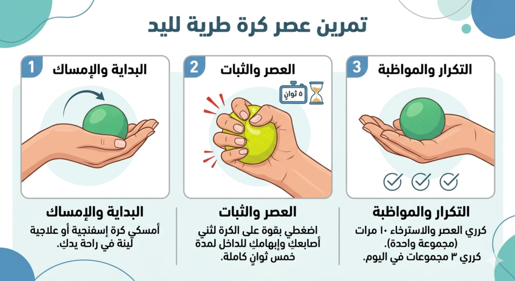 متلازمة النفق الرسغي: أعراضها وعلاجها الطبيعي في المنزل 7 1779559600368 101635 متلازمة النفق الرسغي: أعراضها وعلاجها الطبيعي في المنزل