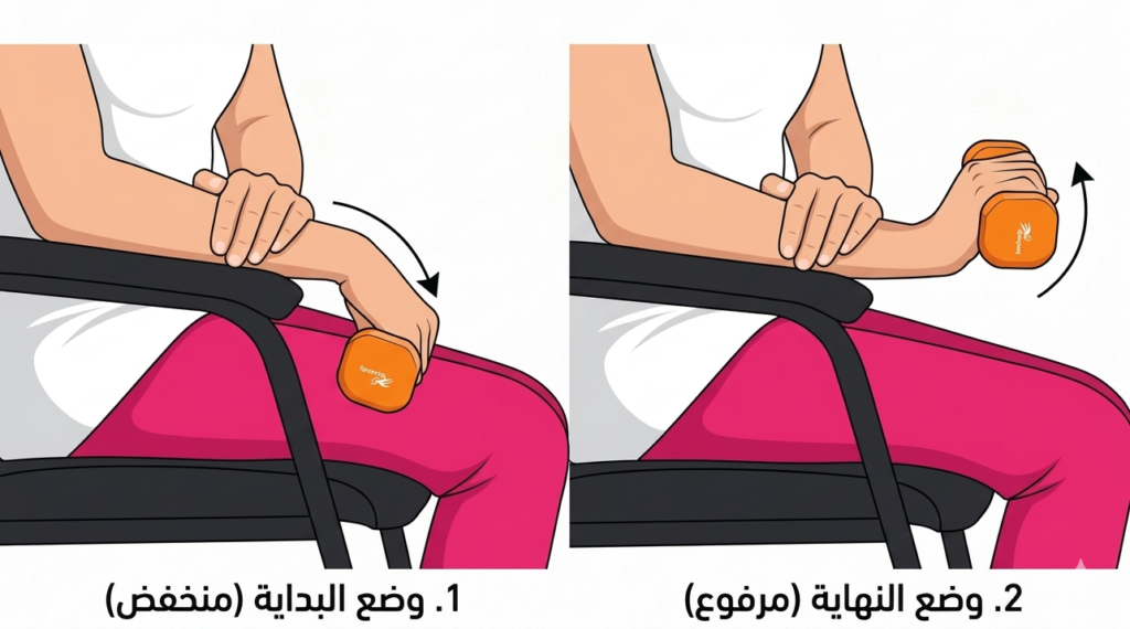متلازمة النفق الرسغي: أعراضها وعلاجها الطبيعي في المنزل 9 تمرين بسط المعصم اللامركزي Eccentric Wrist Extension edit 393427259396217 متلازمة النفق الرسغي: أعراضها وعلاجها الطبيعي في المنزل